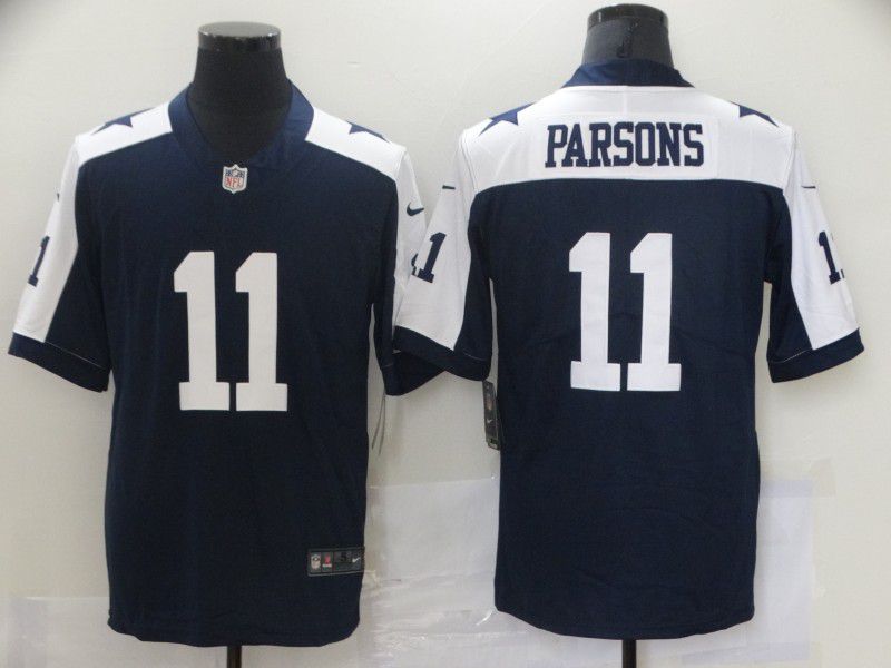Men Dallas Cowboys #11 Parsons Blue Nike Vapor Untouchable Limited 2021 NFL Jersey